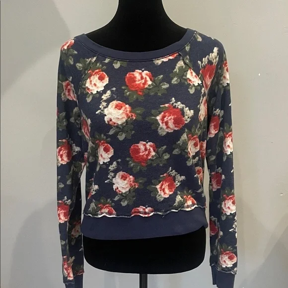 Floral Long Sleeve Sweatshirt Abercrombie & fitch small - Picture 1 of 1